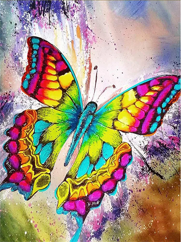 Meian 11/14CT Stickerei Malerei Blumen Schmetterling Kreuz Stich Kits DMC Gedruckt Leinwand DIY Handgemachte Dekoration – Detail 18