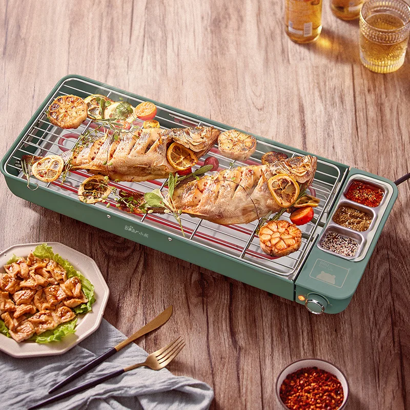 

Bear Barbecue Grill Skewer Machine Barbecue Rack Barbecue Machine Household Multifunctional Large BBQ Capacity Electric Oven