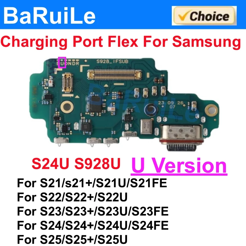 Port de chargement USB pour Samsung S21 S22 Ultra S23 S24 S25 Plus G998U S901U S908U S928U, carte de connecteur de Dock USB, câble flexible