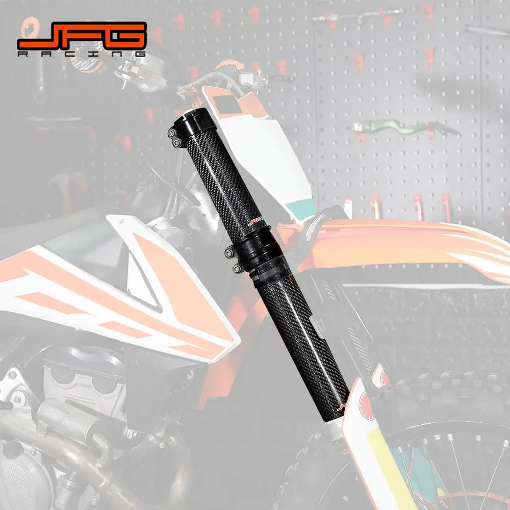 Front Fork Shock Absorber Motorcycle 140-260MM Carbon Fiber Adjustable Front Fork Shock Guard Protector For KTM EXC SX SXF XC XCF XCW 125 250 350 450 530