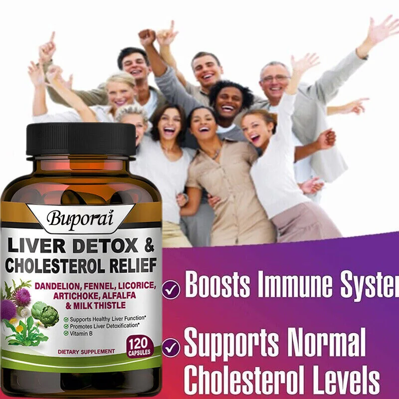 Liver Capsules Alfalfa, Dandelion + Milk Thistle Liver Detox and Cleanse for Healthy Antioxidants and Detoxifiers