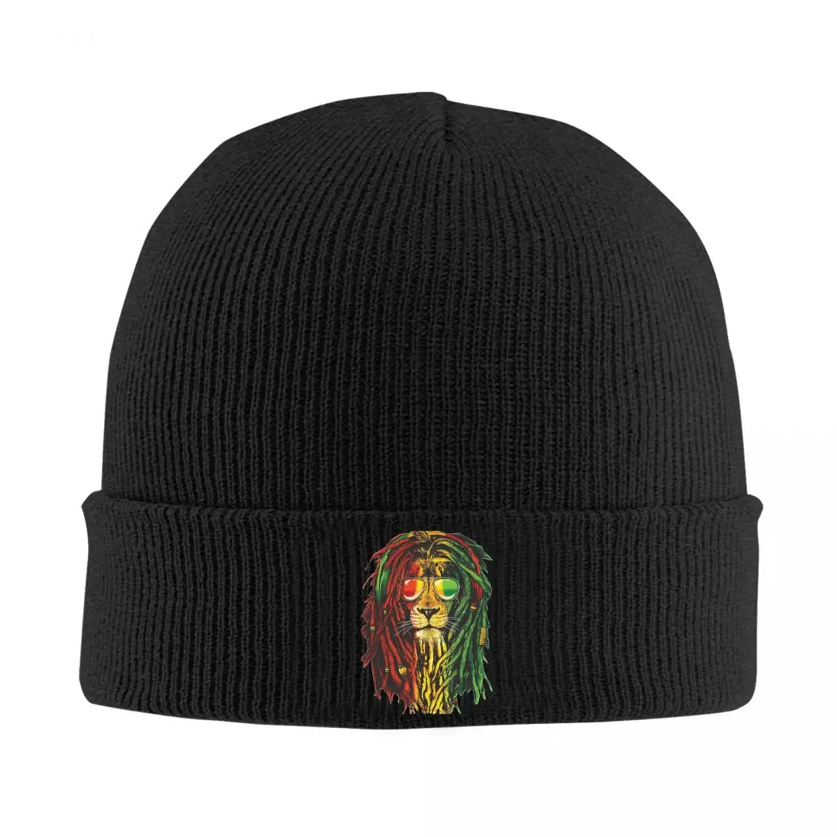 

Вязаная шапка Rasta Dreadlock Lion Of juah, облегающие шапки, зимняя шапка, теплая Модная шапка унисекс в японском регги, цвета растафари, шапка для мужчин и женщин
