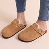 Winter House Slippers For Men Anti-Slip Fluffy Warm Slippers Short Plush Slippers With Durable Rubber Sole 6