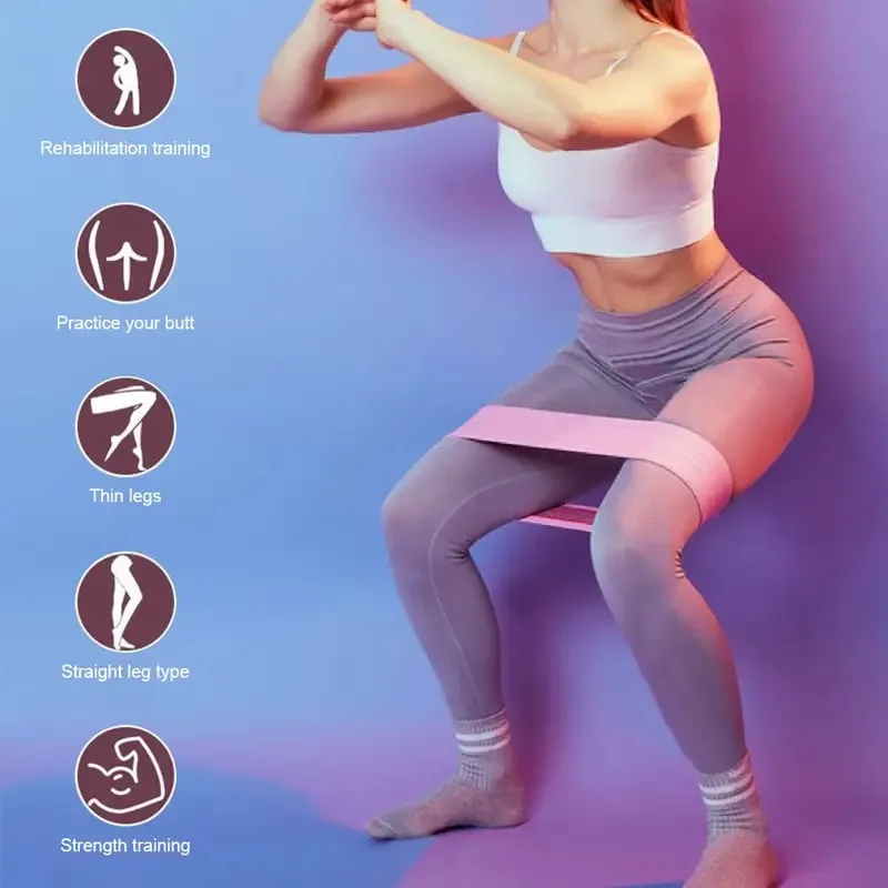 3PC Squat Stretch Resistance Band,Hip Fitness Training Tension Band Yoga Exercise Training Band Home Portable Exercise Equipment