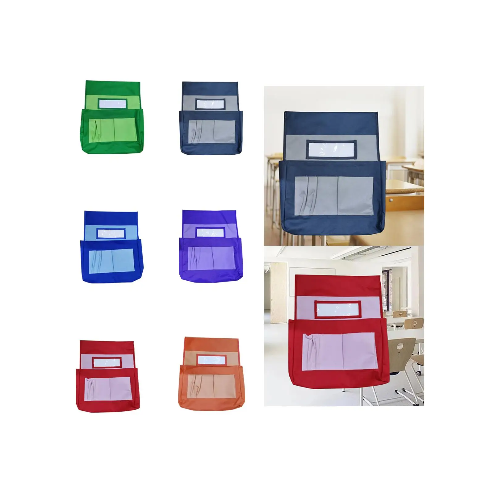 Chair Back Pocket Storage Bag Back of Chair Organizer for Home Daycare Kids