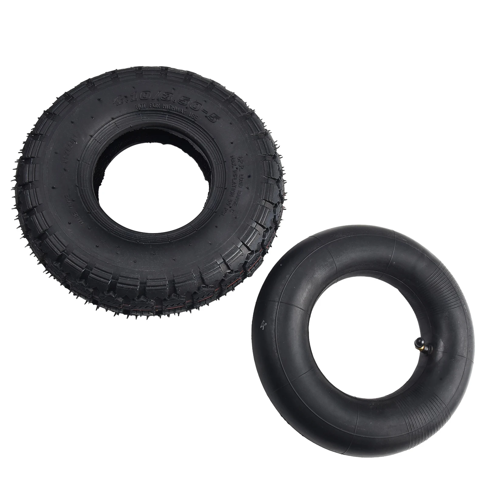 

12inch 4.10/3.50-5 Inner Tube Outer Tyre For Electric Scooter Wheelbarrow Micro Tiller Rubber Bent Air Nozzle Tire Cycling Parts