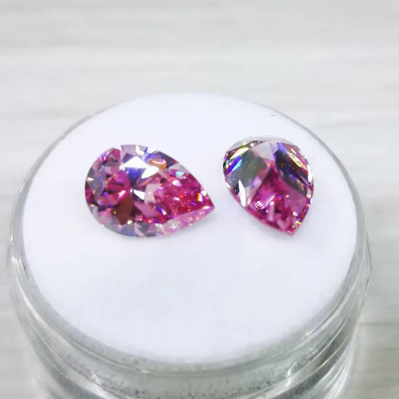 COSFIX 0.1-10ct Rare Radiant/Oval/Pear/Heart Cut Moissanite Loose Stones Real Pink Cushion Shape Certified Moissanite Diamonds 4