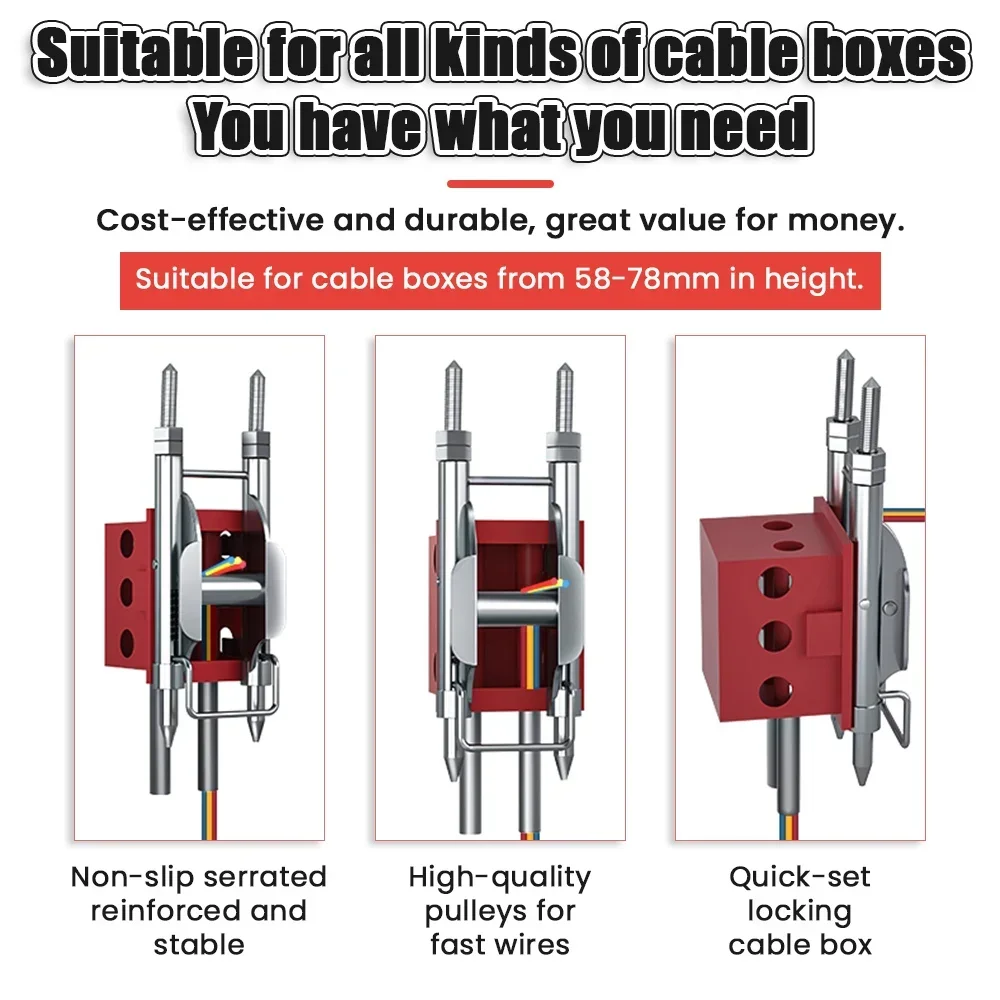 Professional Cable Pulling Aid 86 Wire Cable Box Pulling Auxiliary Device Electrician Universal Reel Fast Threading Tools Cable Pulling Tools