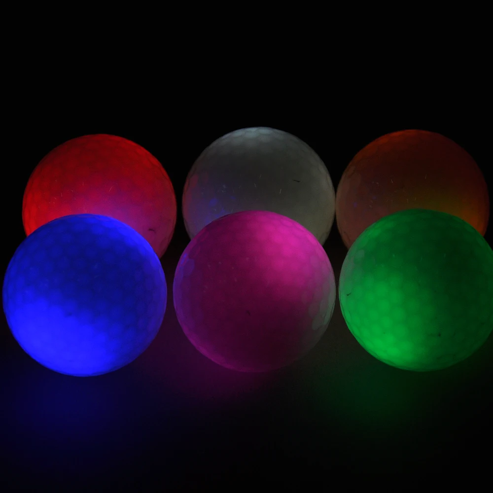 Golf Balls Glow Golf Balls for Night Sports Luminous LED Glowing in The Dark Long Lasting Bright