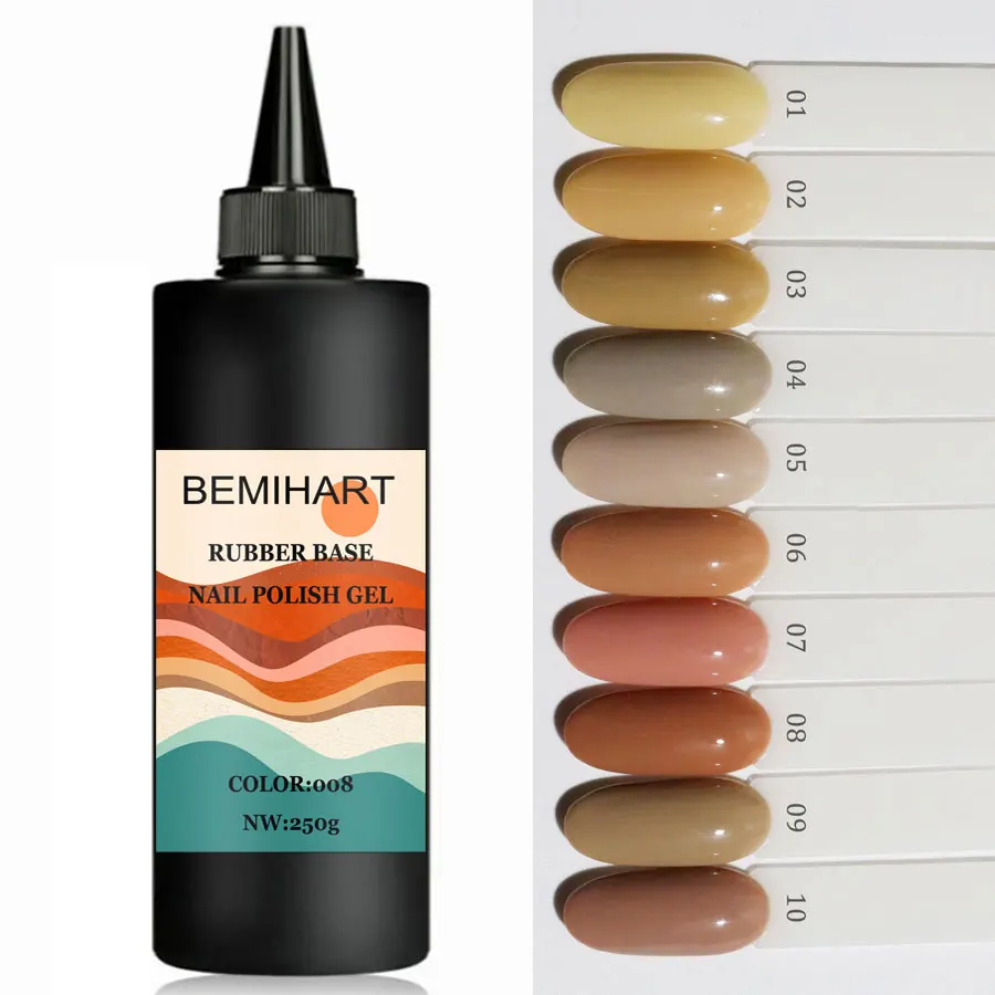 250gRubberBaseNailPolishGelMousseSeriesColorBaseCoatSelf