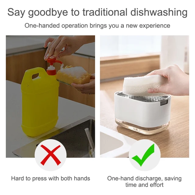 Dishwashing Liquid Dispenser Sponge  Soap Dishwashing Liquid Dispenser - 2  1 Soap - Aliexpress