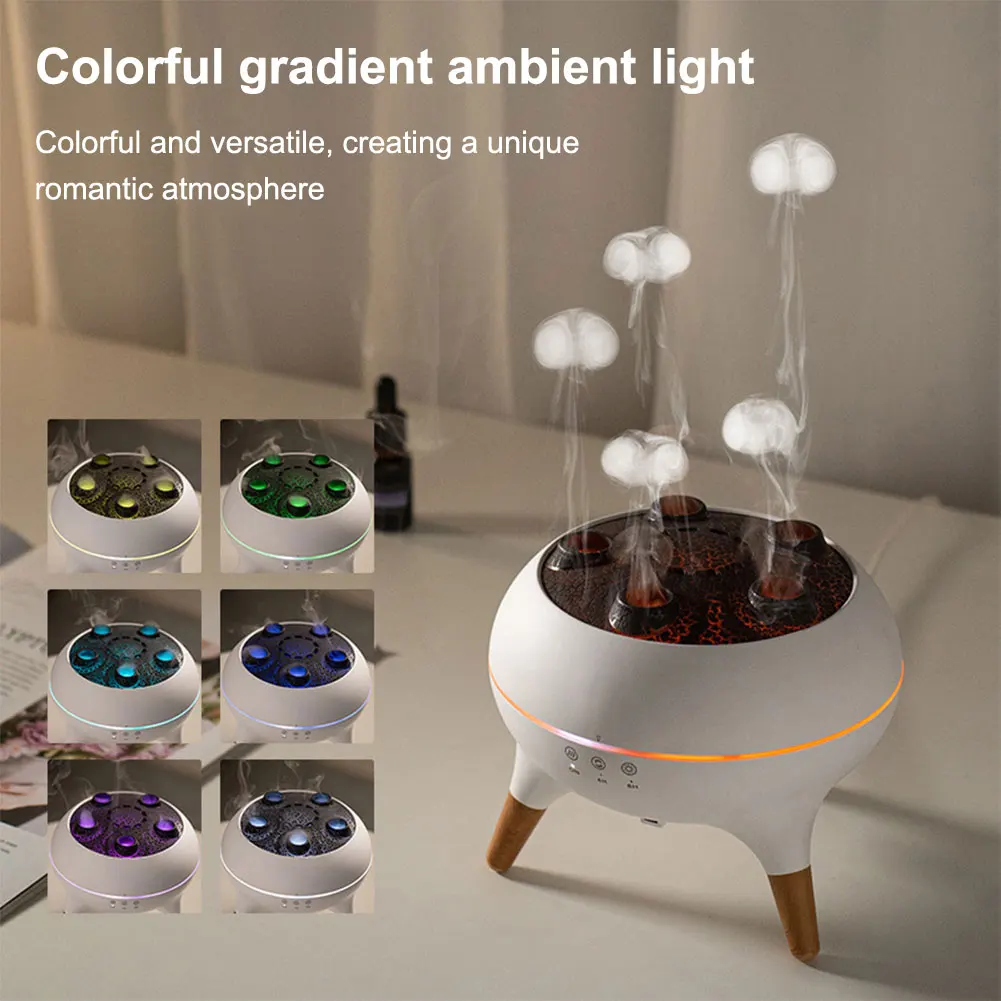 Dynamic Jellyfish Cool Mist Humidifier Remote Control Air Diffuser Humidifier with Colorful Night Lights for Home Bedroom Office 3