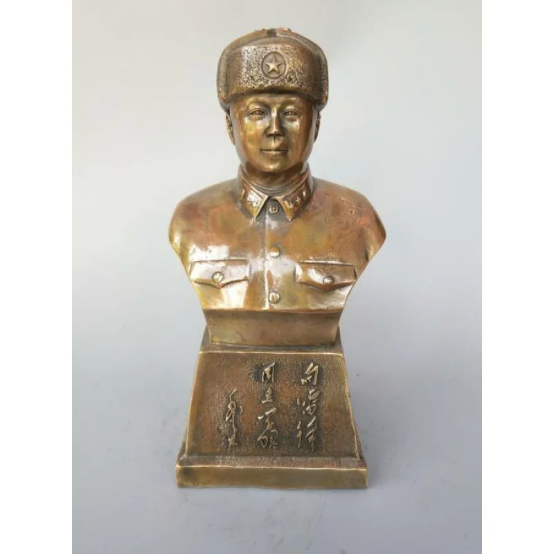 

Chinese Pure Brass Role Model Lei Feng Crafts Statue