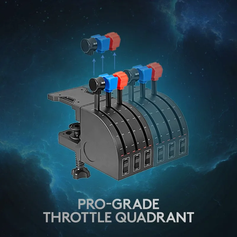 PRO Flight Yoke System, Professional Simulation Yoke and Throttle Quadrant, 3 Modes