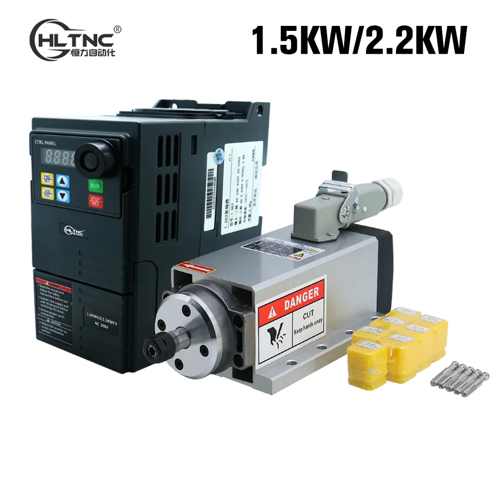 2.2KW 水冷式スピンドルモーター ER20 8A 80x213mm 振れ精度0.01mm CNC