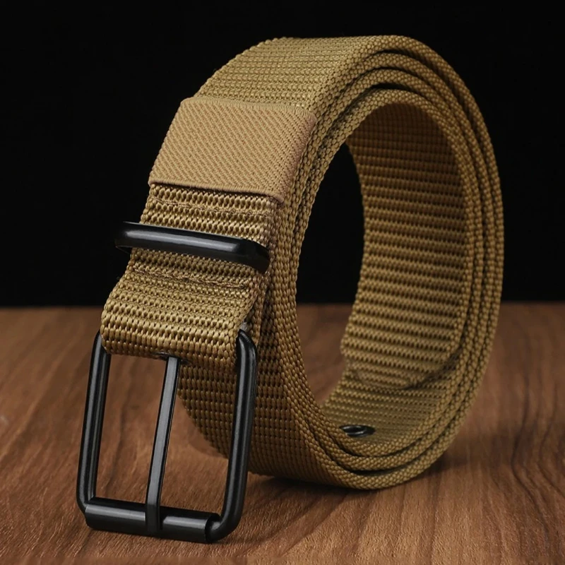 Perforated Canvas Men's Needle Buckle Student Youth Korean Version Multifunctional Denim Belt Military Training Extension