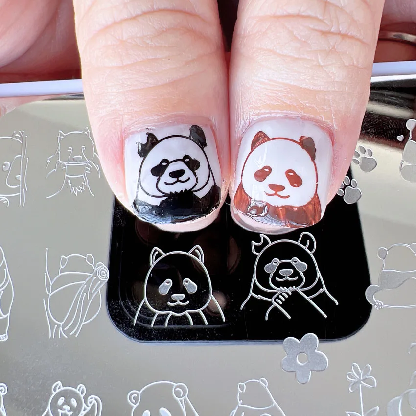 XMQ Steel Nail Art Stamping Plates Template Image Plate Halloween Nais Printing Tools 6*12cm 4