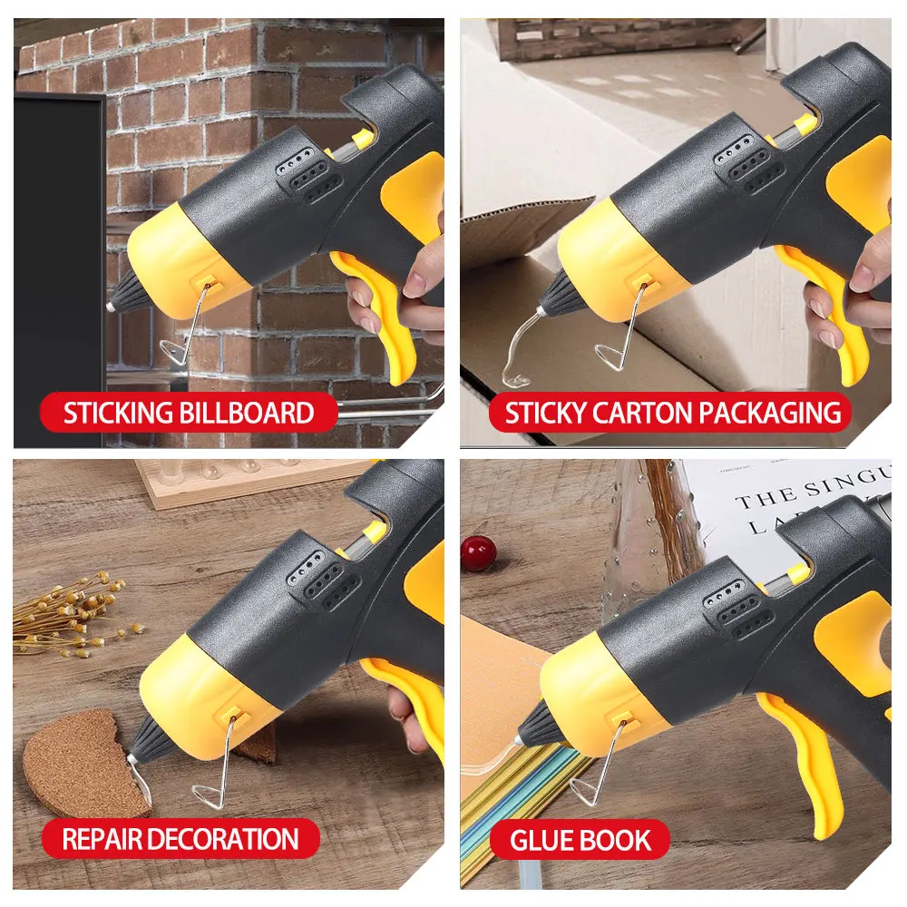 Hot Melt Glue Gun Mini Household Industrial Guns Heat Temperature Thermo Electric Repair Tool Use 7mm Glue Sticks School DIY Art