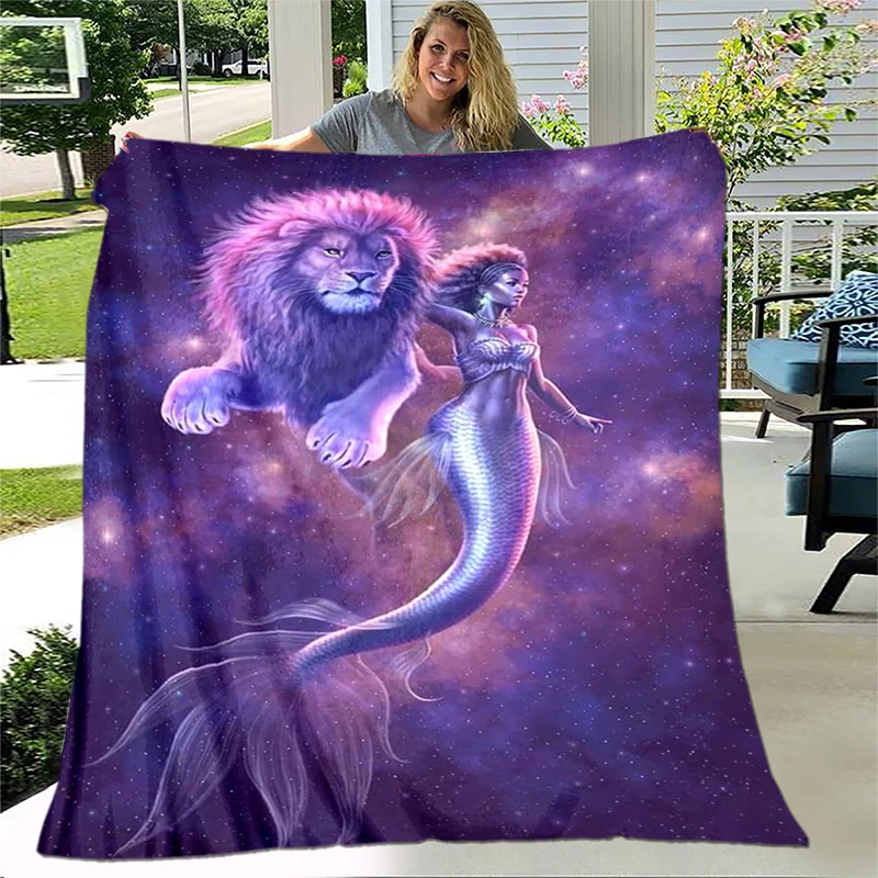 

Twelve Constellations Theme Flannel Throw Blanket Soft Funny Warm Sofa Bed Decor Teens Adults Travel Camping Gifts Blanket Kids