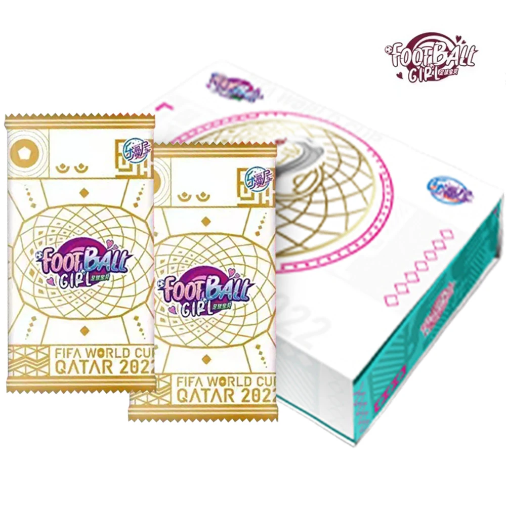 

New Foot Ball Star Girl Collection Cards for Children Qatar World Cup Soccer Star Ronaldo Messi Footballer Limited Fan Ball Star