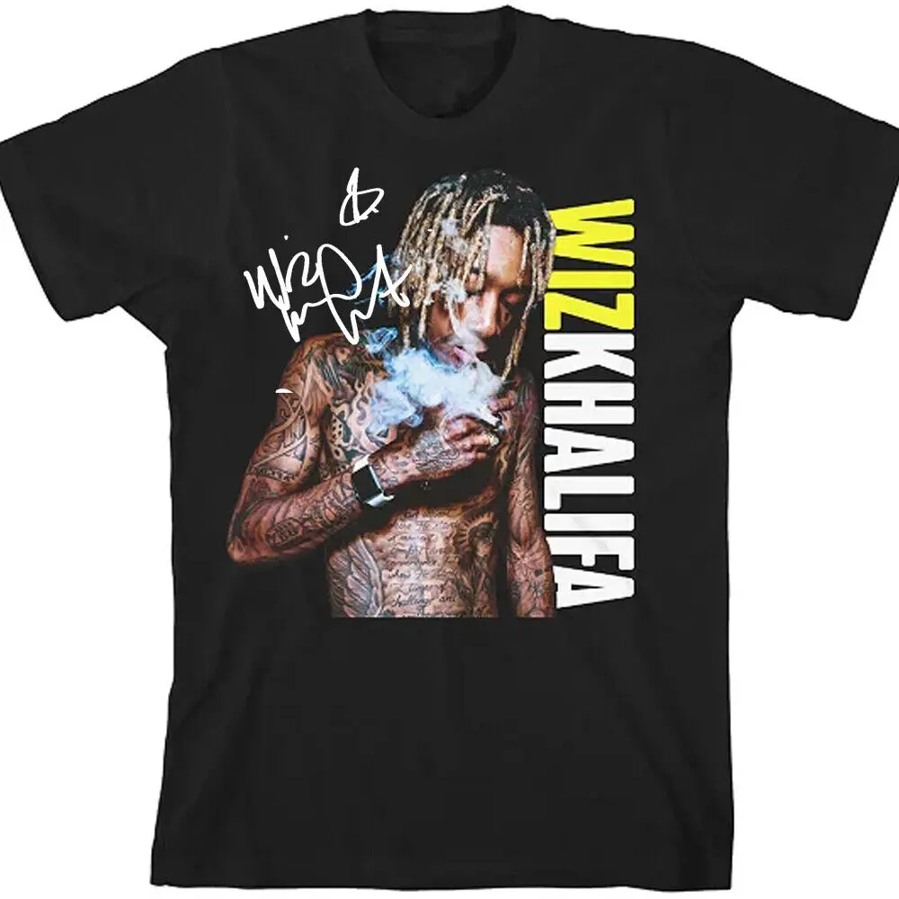 Редкая Футболка Wiz Khalifa Tour, забавная черная футболка всех размеров THAEBS219 с длинным или коротким рукавом