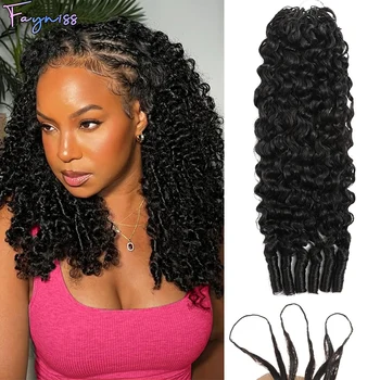 Burmese Curly Spirals Curl Crochet Human Hair For Braiding Boho Braids Pre-Separated Feather 100% Human Hair Extensions 1