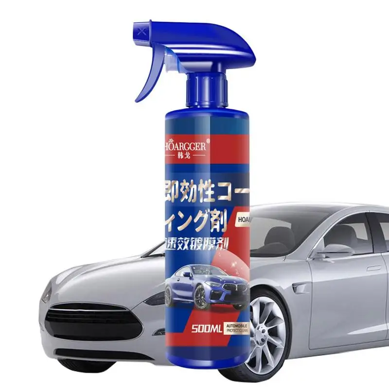 

3 In 1 Ceramic Coating Spray 500ml Liquid Glass For Auto Car Wax Paint Car Polish Quick Coatings Refinishing For Cars Motorcycle