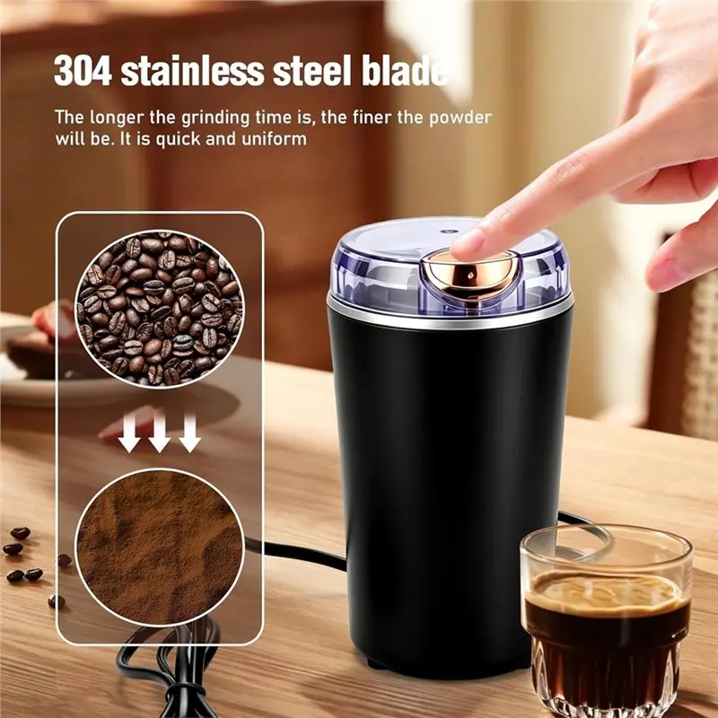 【KITCHEN GADGET】Electric For Coffee Grinder 250 W For Coffee Beans And Spices, Stainless Steel Electric For Coffee Grinder Eu Pl 5