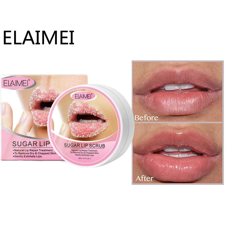 Lip Scrub Gentle Exfoliating Lip Balm Moisturizing Keratin Cream