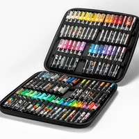 POSCA Art Marker or Carrying Case Lipstick Organizer 72 Slots Zippered Folding Storage for Markers Highlighter Watercolor Pens 2