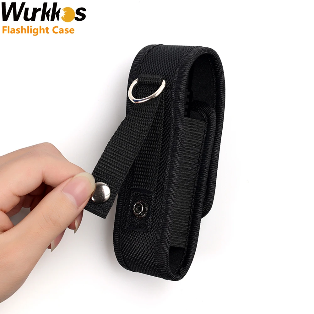 Wurkkos Good Quality Nylon Outdoor Flashlight Holster Flashlight Protect Case Torch Cover hiking Accessories S/M/L