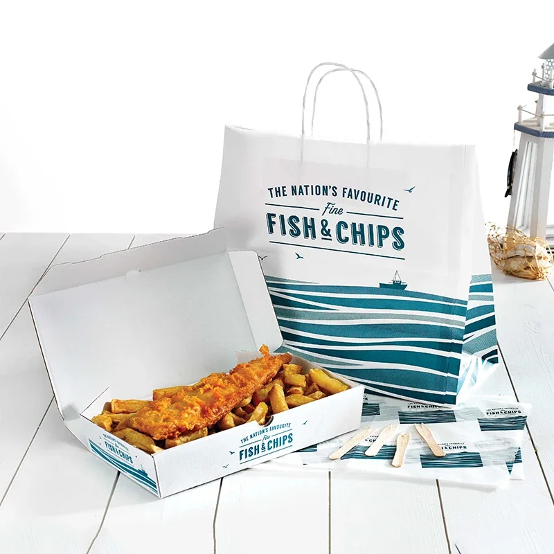 

Customized product2023 Custom Printed Corrugated Paper Fish And Chips Takeaway Shipping Box Fast Food Burger Pizza Packaging Box