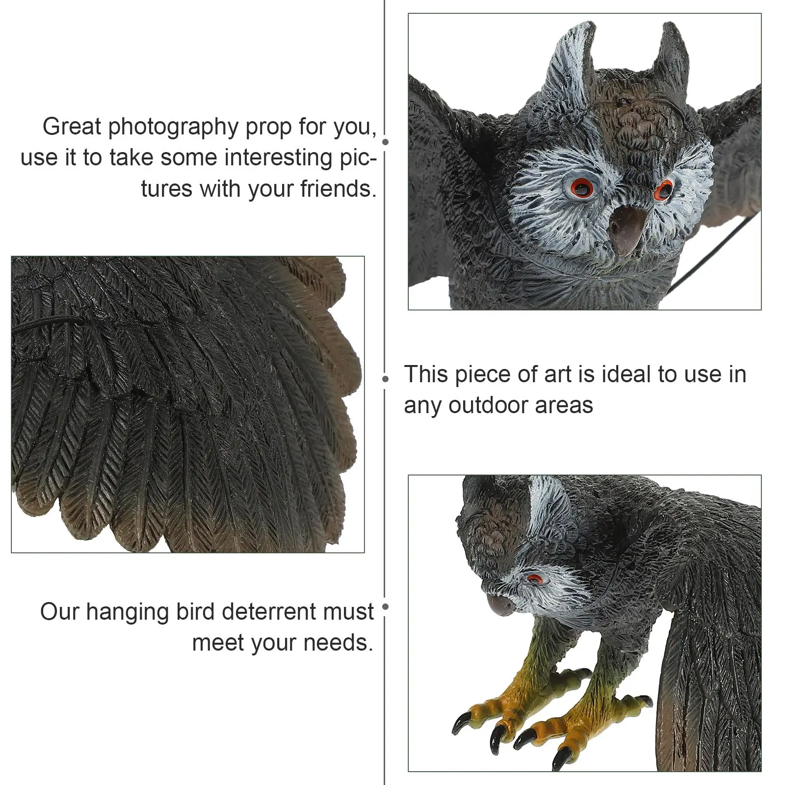 Hanging Garden Yard Rotating Owl Ornament for Outdoor Decorative Rotating Catcher Hanging Owl Ornament New