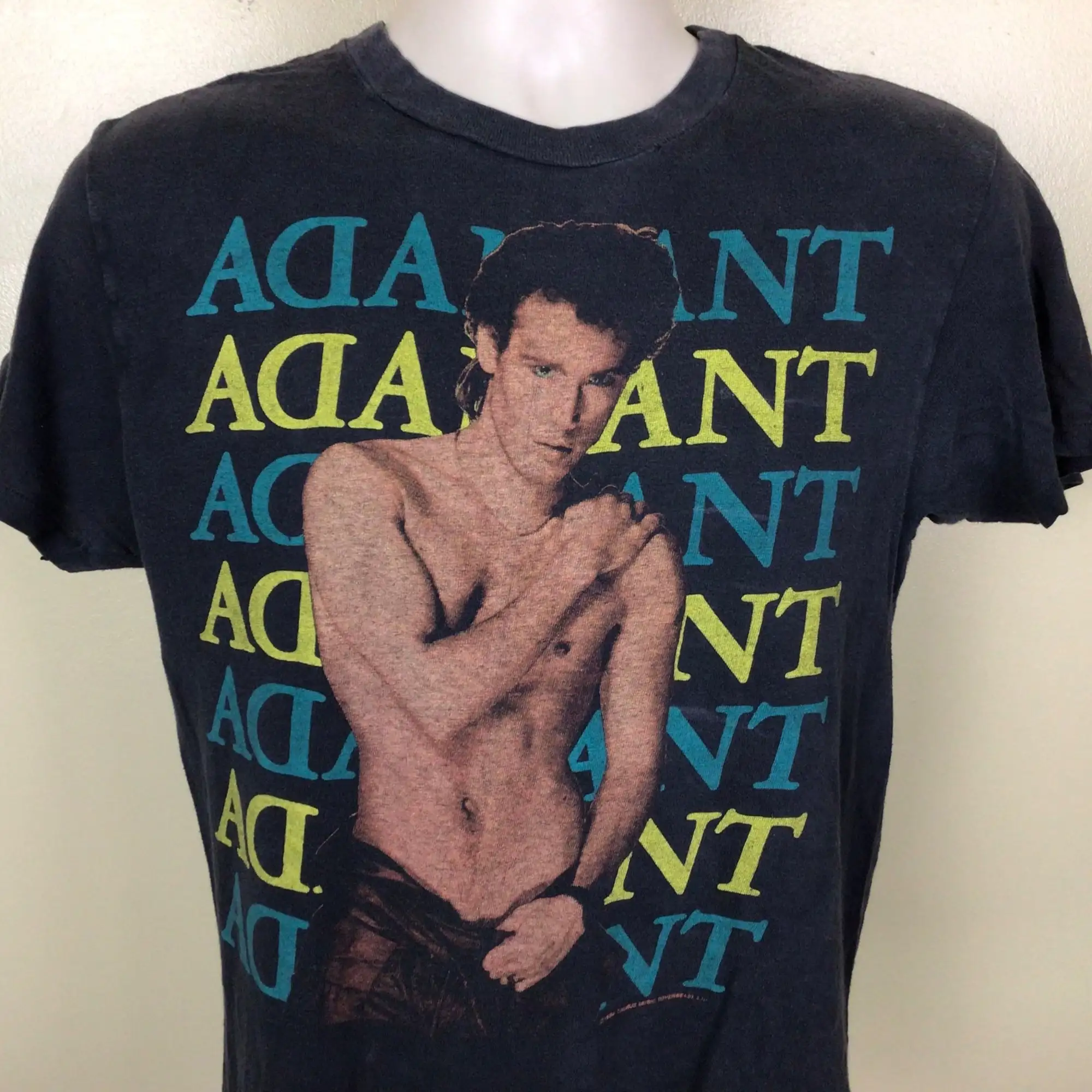 Vtg 1984 Adam Ant Strip Concert Tshirt Black M 80S New Wave Rock Band
