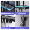 Digital Display Shower Set Shower Faucet System Set Hot Cold Piano Button With Ambient Light Bathroom Faucet Shower Head 2