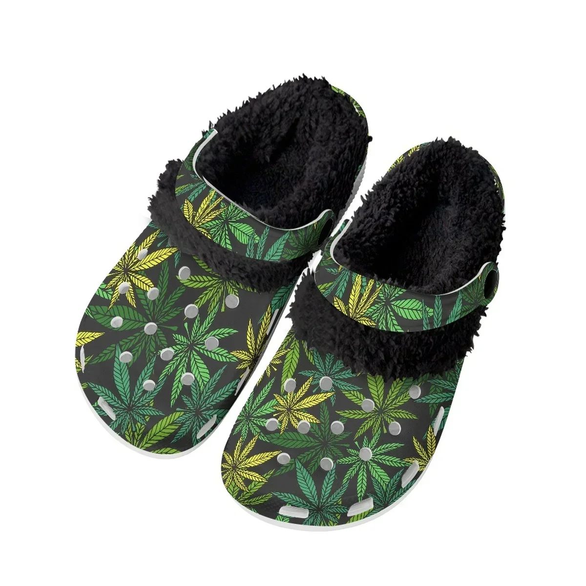 Custom Sublimation Print Fashion Men Women Home Fuzzy Clog Slippers Slides Sandals P65