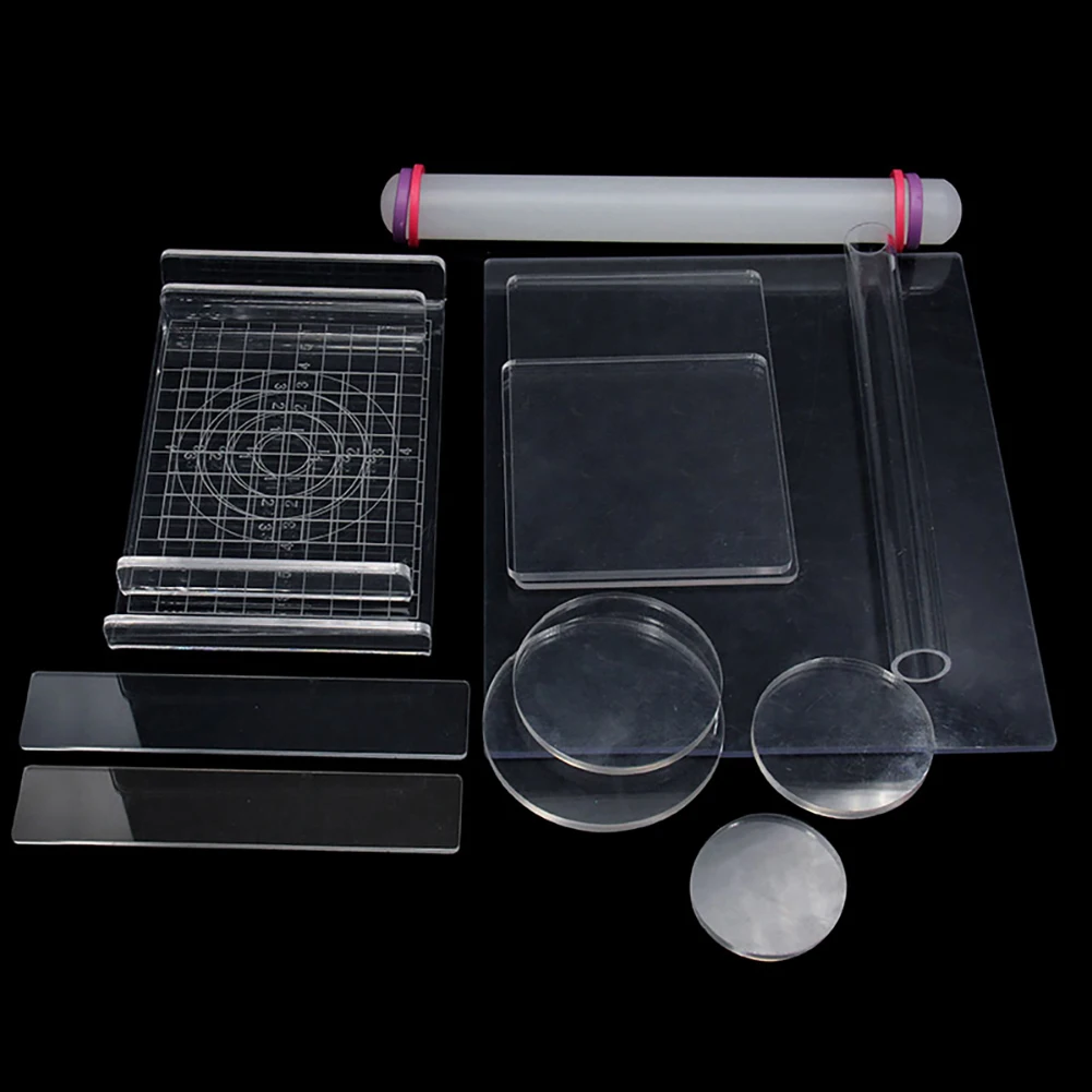 

Clay Modeling Tool Mud Pressing Plate Transparent Acrylic Round Tube Roller Soft Plasticine Polymer Rubbing Plates Practical Pot