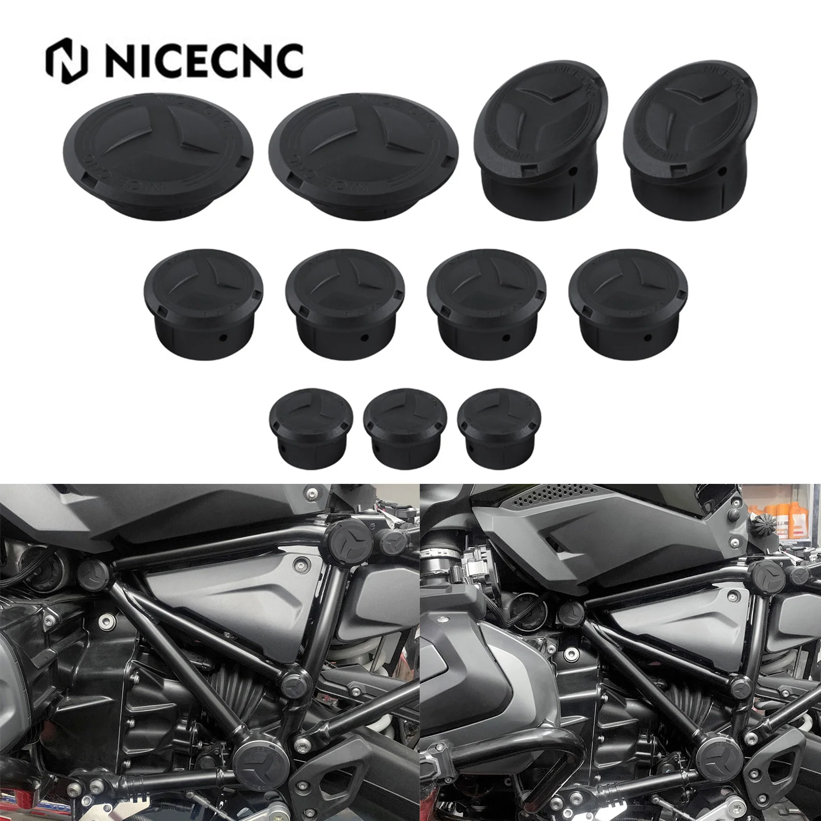 

For BMW R 1250 GS R1250GS Adventure R 1200 GS LC R1200GS LC Adventure Frame Hole Cover Cap Plug Set Motorcycle Accessories