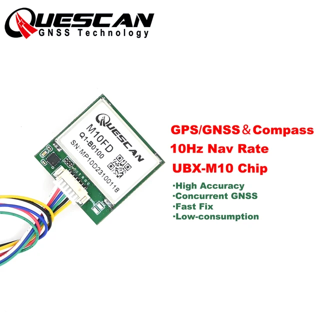 QUESCAN 10Hz Drone FPV GPS Compass Module: A High-Precision GNSS Solution