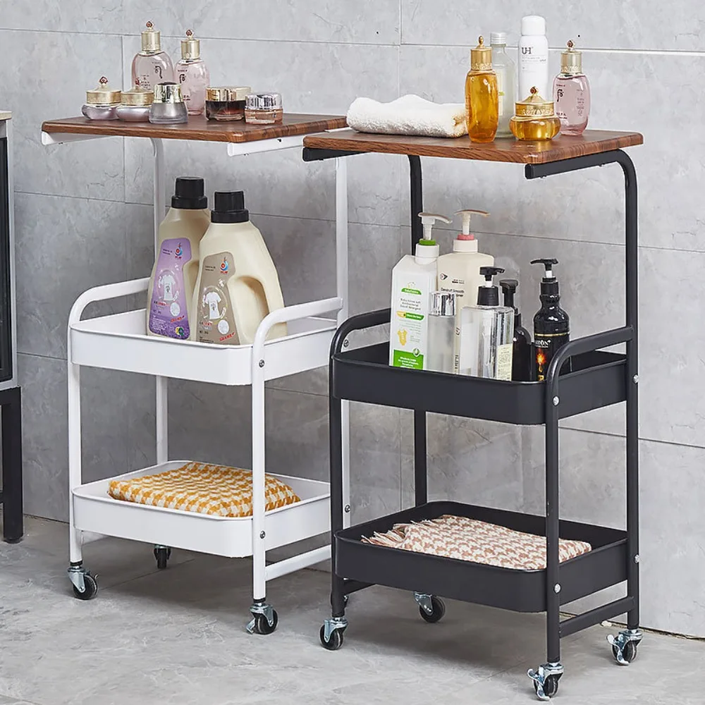 Ultra Thin Mobile Trolley Waterproof Multi-purpose Rust Proof Modern and Simple Household with Wheels Multi-layer Storage Rack storage rack,rolling storage cart