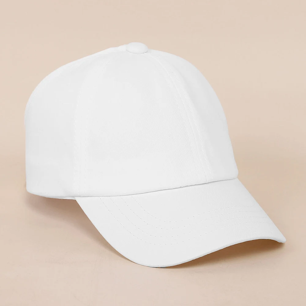 Fashion High Ponytail Hat For Kids Girls Adjustable Baseball Caps Solid Color Travel Caps Summer Sun Hat Children Peaked