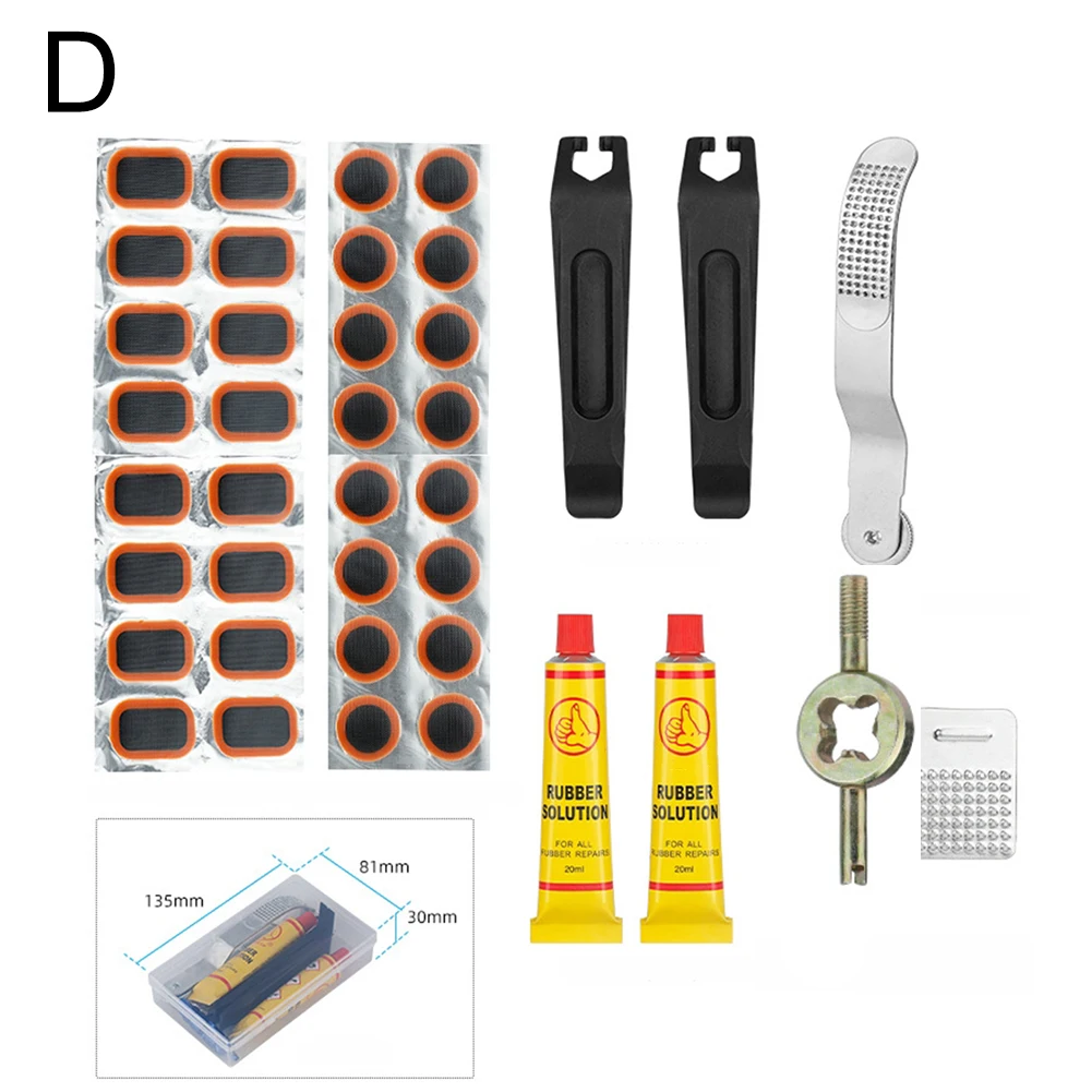 1 Set Reparatur von Fahrradreifen ItK – Pannenpflaster-Set mit Kleber und Werkzeugen (5 Versionen), Reparaturwerkzeug für Fahrradschläuche – Detail 6