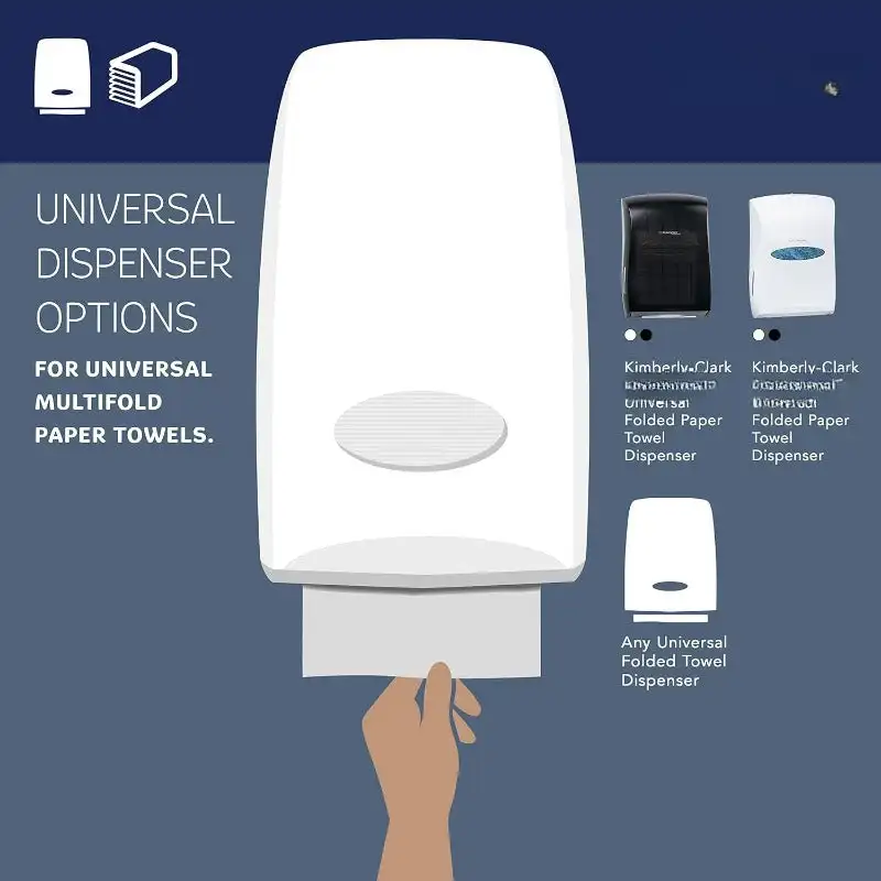 Hand Paper Towels Bulk (01890) Soft Absorbent 9.2" x 9.4" sheets White