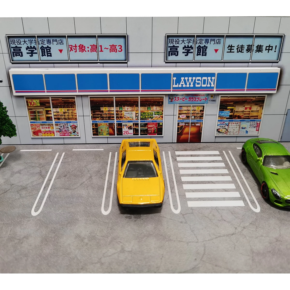 Diorama 1:64 Model Car Parking Lot Garage Display Vehicle