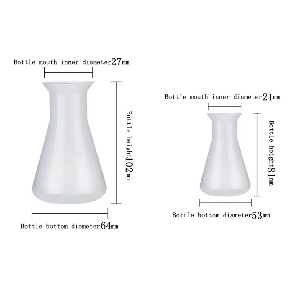 50ml 100ml Plastic Erlenmeyer Flask for Laboratory and Education