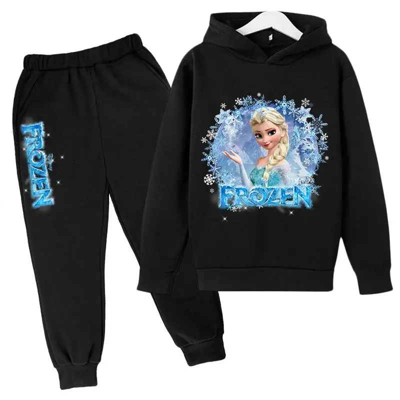 Disney frozen crianças agasalho meninas roupas conjunto