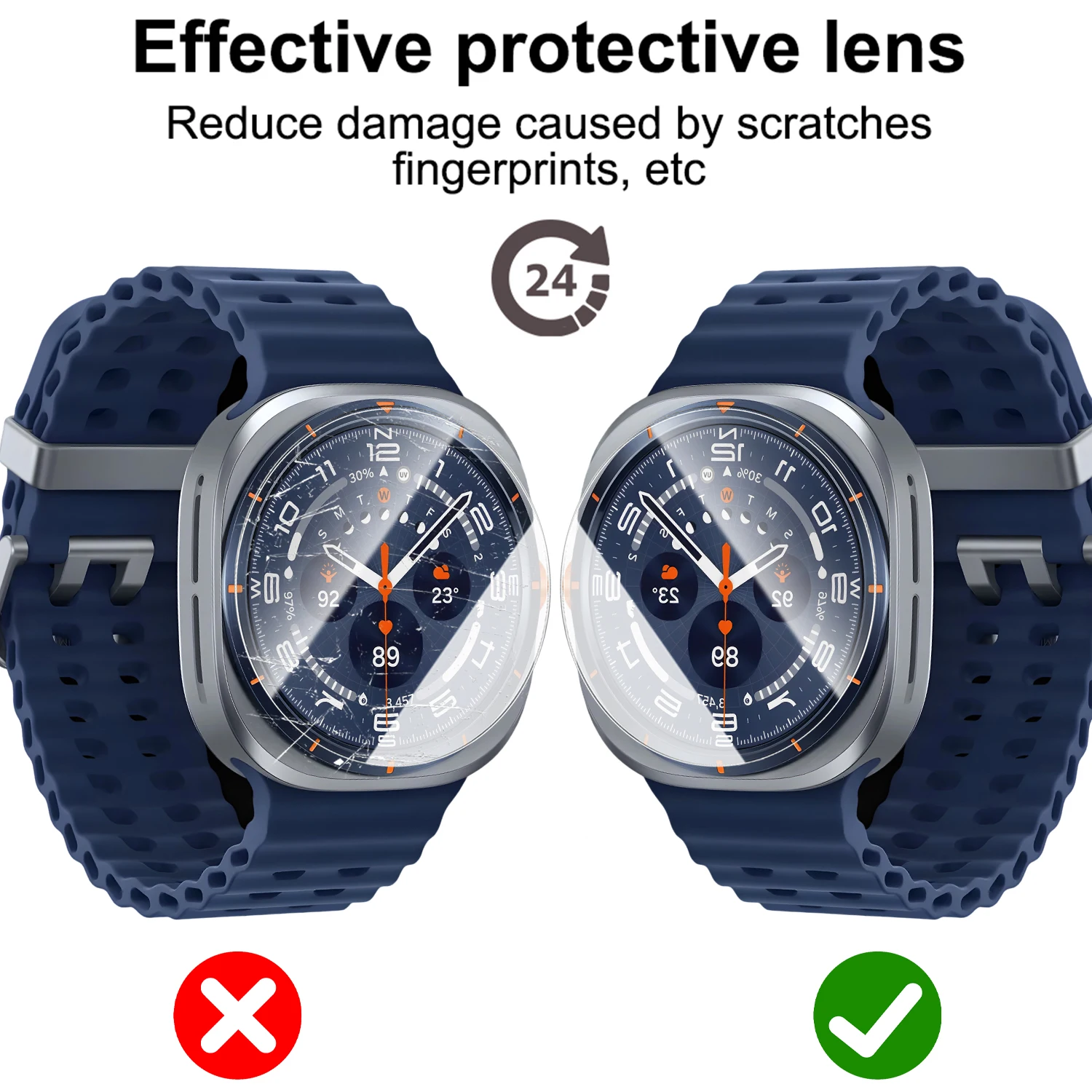 Premium 47mm Tempered Glass Screen Protectors - 9H Hardness and Explosion-Proof Film