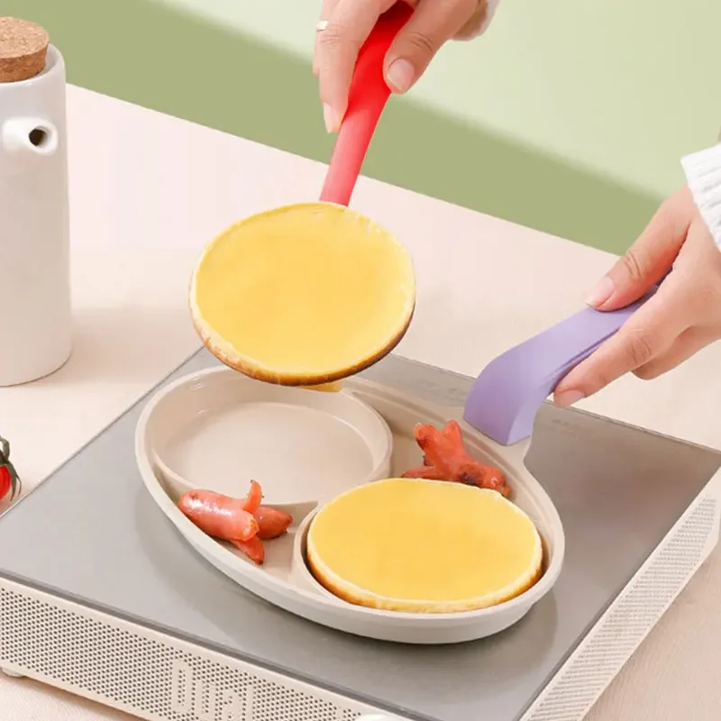 Small Fried Egg Pancake Pan 2-Cup Nonstick Egg Omelet Frying Pan Thickened Breakfast Burger Maker Steak Cooking Cookware