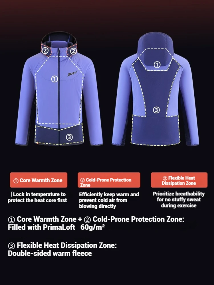 BMAI BM-FRWL013 Men's Winter Marathon Running Jacket Breathable - Image 3