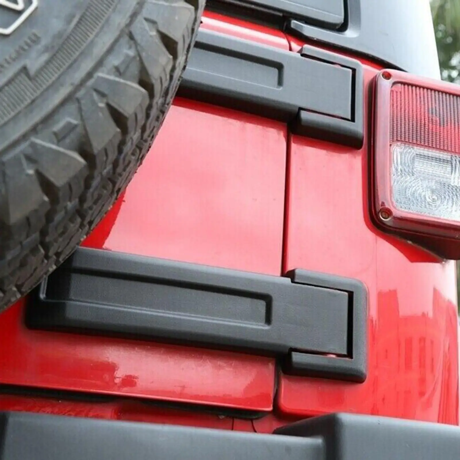 2x upper rear tailgate hinge portable accessories tailgate hinge covers trim for Jeep Wrangler JK Jku 55397091AC